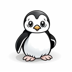 illustration of vector illustration of a cute penguin in the style, Generative ai