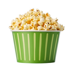 green box of popcorn isolated on a transparent background