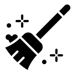 Broom Cleaning Icon