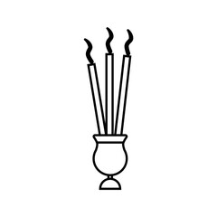 Incense Line Style in Design Icon