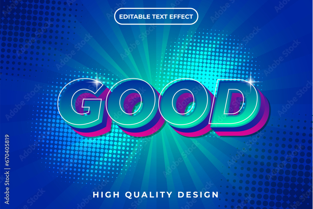 Poster editable 3d text effect good