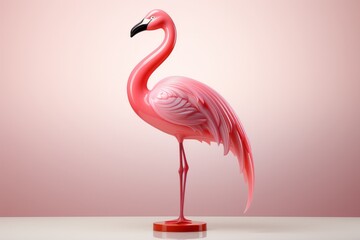 Modern, minimalist flamingo float with clean lines and a sleek design, Generative AI