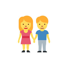 Woman and Man Holding Hands
