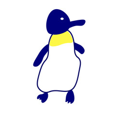 一羽の青ペンギン