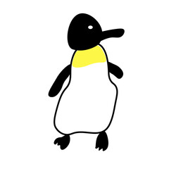 一羽の黒ペンギン