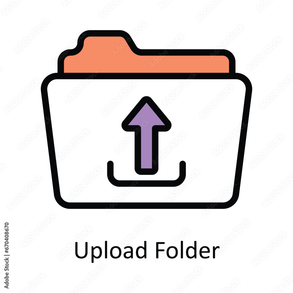 Poster upload folder vector filled outline design illustration. symbol on white background eps 10 file
