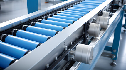 Conveyor Rollers in a Modern Industrial Setting.