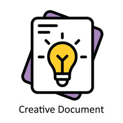 Creative Document vector Filled outline Design illustration. Symbol on White background EPS 10 File 