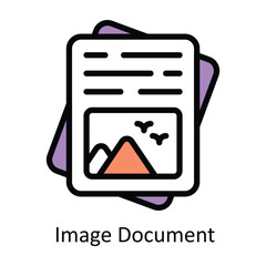 Image Document vector Filled outline Design illustration. Symbol on White background EPS 10 File 