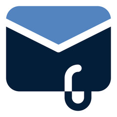 Attached mail line icon