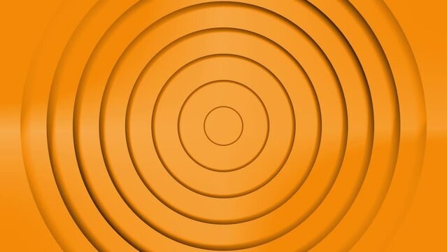  Yellow  color luxury circular seamless looped animated background. 3d circle rings minimal animation for presentation, and radio waves background animation .