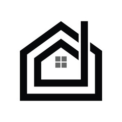 Letter D Home logo design template vector