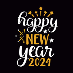 Happy New Year 2024 Svg