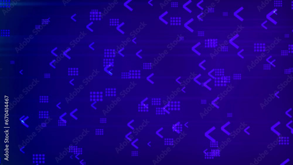Aufkleber technology arrow moving animation with blue background. arrows pointing right with charts . e_1420