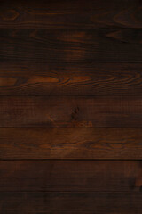 dark brown wooden wall made of planks background
