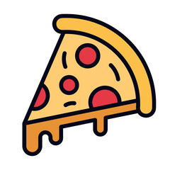 Pizza slice line icon