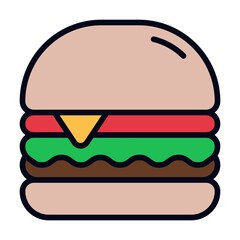 Burger line icon