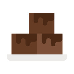 Brownie line icon