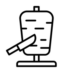 Shawarma line icon