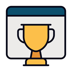 Search engine ranking line icon