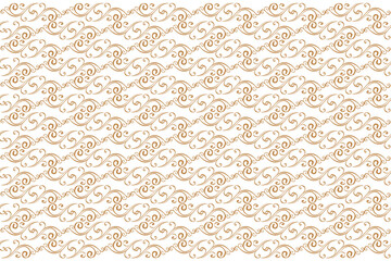Pattern of ornate vintage frames. Gold on white classic calligraphy swirls, floral motifs. Design print for greeting cards, wedding invitations, restaurant menu, sarong, batik. Set 4