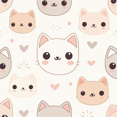 Fototapeta premium seamless pattern background with bunnies - Generative AI