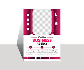 business flyer vector design template. Design template Geometric shape used for business flyer layout
