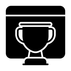 Search engine ranking line icon