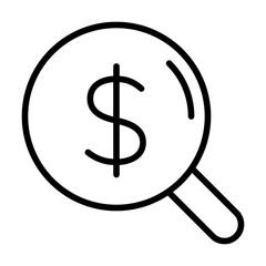 Paid Search Advertising line icon