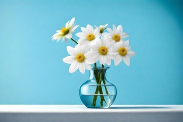 White Flowers in a glass vase