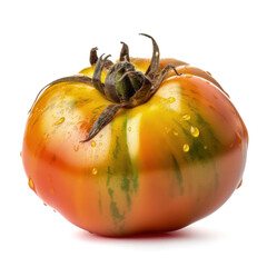 Fresh heirloom tomato isolated on a white background