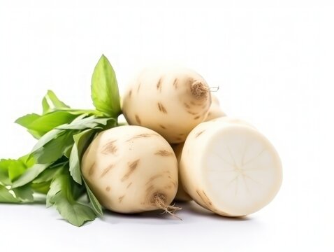 jicama isolated on white background