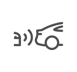 Car safety related icon outline and linear vector.