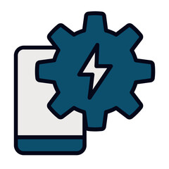 Energy management line icon
