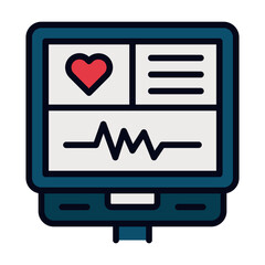 Health monitoring line icon