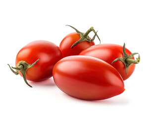 Vibrant Roma Tomatoes Isolated on a White Background