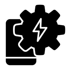 Energy management line icon