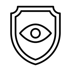Security and surveillance line icon