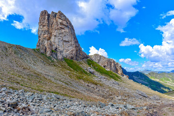 Obraz premium Ritzenjoch/Fuorcla Larein in Tirol/Graubünden