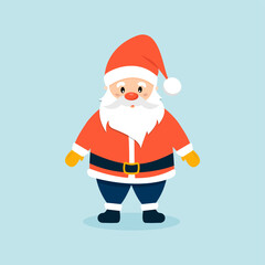 Christmas traditional Santa Claus vector character, flat style