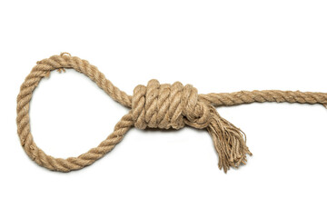 Hangman or suicide rope knot - obrazy, fototapety, plakaty