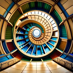 abstract spiral staircase