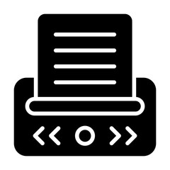 Label maker line icon