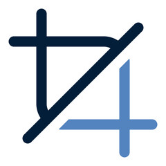 Crop tool line icon