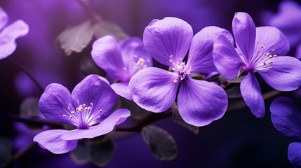 Fototapeta na wymiar Many violet viola flower blossom in nature