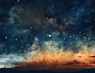 fireworks in the sky, generative ai