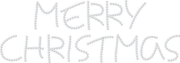 パールの手書きメリークリスマスロゴイラスト