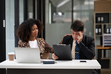 Partner lawyers or attorneys discussing a contract agreement. Successful businessmen have a contract in place to protect it,signing of modest agreements form in office...