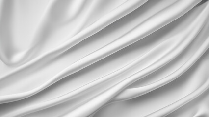 White Silk Satin with Soft Folds, Silk Satin with Gentle Drapes, Silk Fabric Background, Silk Fabric Soft Folds, Luxury Background, 8K UHD