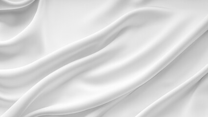 White Silk Satin with Soft Folds, Silk Satin with Gentle Drapes, Silk Fabric Background, Silk Fabric Soft Folds, Luxury Background, 8K UHD